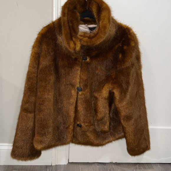 J.Crew Collection faux fur jacket. Perfect condition worn 1x - Picture 2 of 5